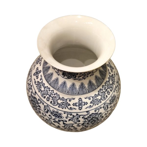 Handcrafted Blue Pottery Flower Vase – Timeless Elegance in Every Curve - Image 3