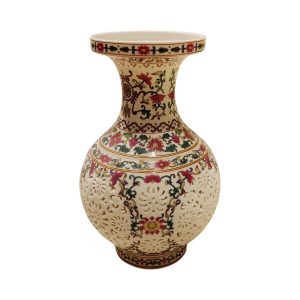Handcrafted Blue Pottery Flower Vase – Timeless Elegance in Every Curve