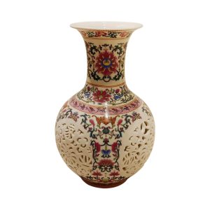 Handcrafted Blue Pottery Flower Vase – Timeless Elegance in Every Curve