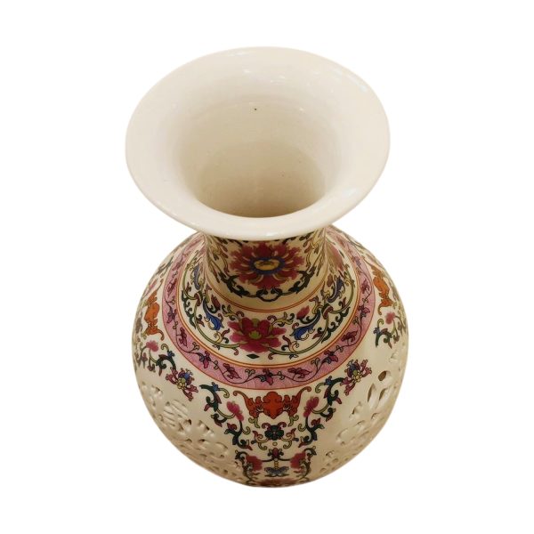 Handcrafted Blue Pottery Flower Vase – Timeless Elegance in Every Curve - Image 3
