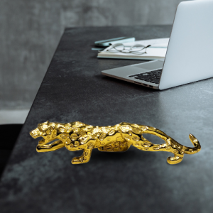 Golden Jaguar Decorative Figurine – Luxury Home & Office Decor