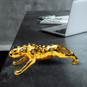 Golden Jaguar Decorative Figurine – Luxury Home & Office Decor