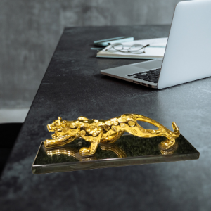 Golden Jaguar Decorative Figurine – Luxury Home & Office Decor