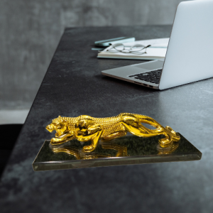 Golden Panther Decorative Figurine – Luxury Home & Office Decor