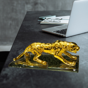 Golden Jaguar Decorative Figurine – Luxury Home & Office Decor