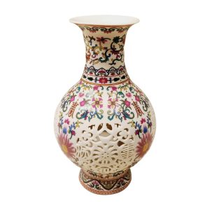 Handcrafted Blue Pottery Flower Vase – Timeless Elegance in Every Curve