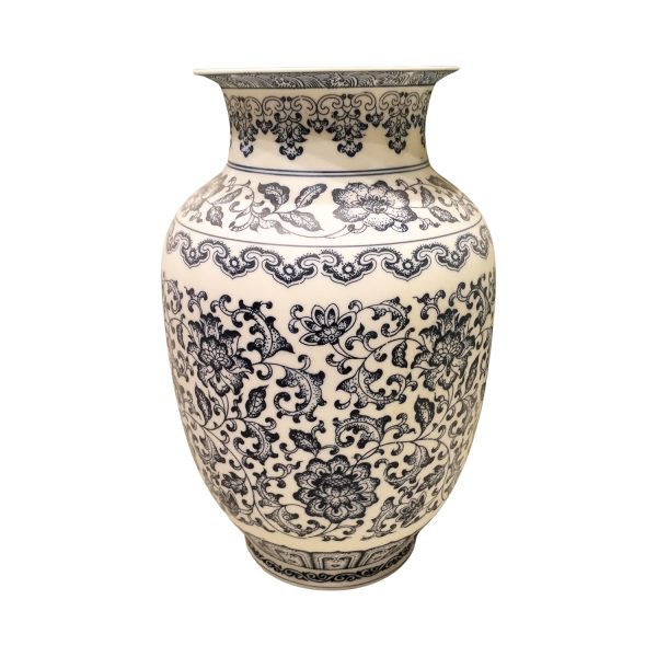 Handcrafted Blue Pottery Flower Vase – Timeless Elegance in Every Curve