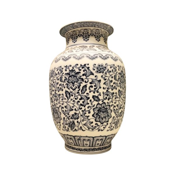 Handcrafted Blue Pottery Flower Vase – Timeless Elegance in Every Curve - Image 2