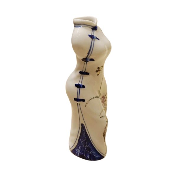 Handcrafted Blue Pottery Flower Vase – Timeless Elegance in Every Curve - Image 2