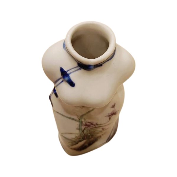 Handcrafted Blue Pottery Flower Vase – Timeless Elegance in Every Curve - Image 3