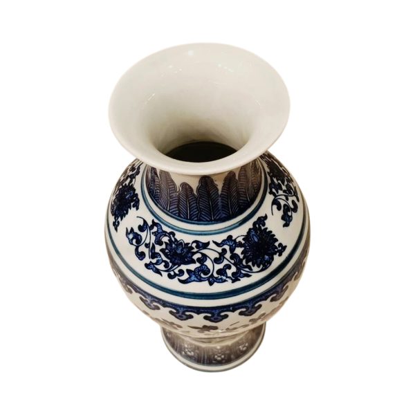 Handcrafted Blue Pottery Flower Vase – Timeless Elegance in Every Curve - Image 2