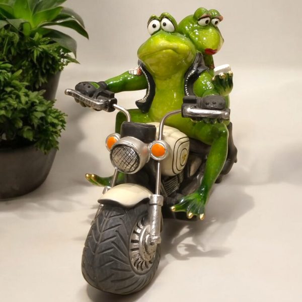 Frog Couple on Bullet bike-1414 - Image 3