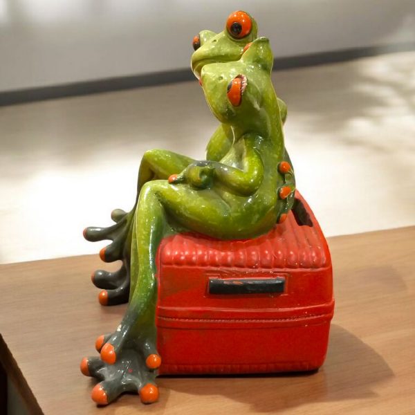 Frog Couple on Trolly Bag-1425 - Image 2