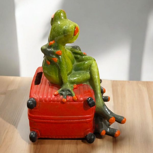 Frog Couple on Trolly Bag-1425 - Image 3