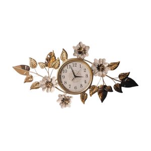 Elegant Gold Metal Wall Clock